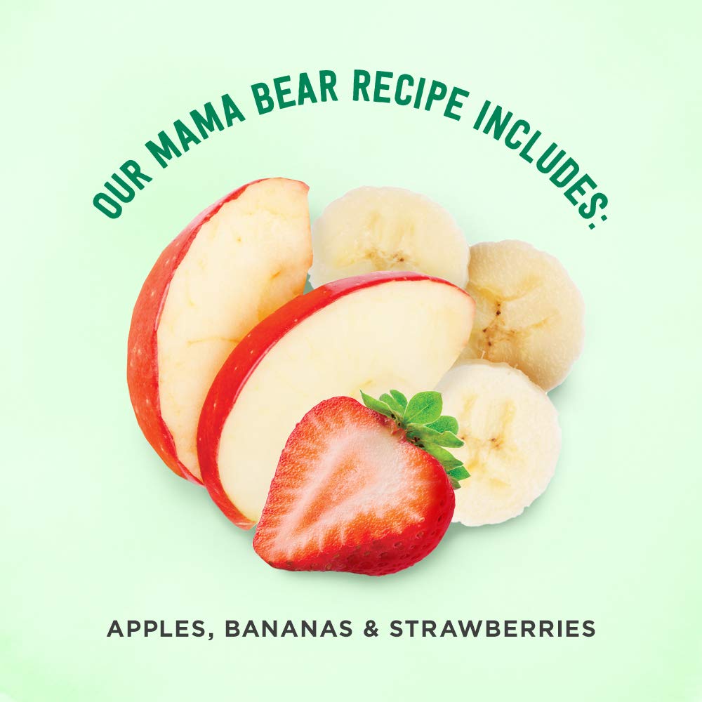 Amazon Brand - Mama Bear Organic Baby Food, Apple Banana Strawberry, vegetarian, 3.98 ounce (Pack of 12)