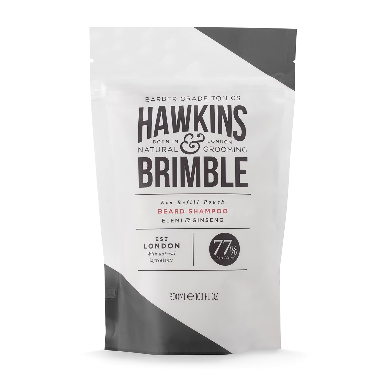Hawkins & Brimble Beard Shampoo Refill Pouch 10.1 Fl Oz : Beauty & Personal Care