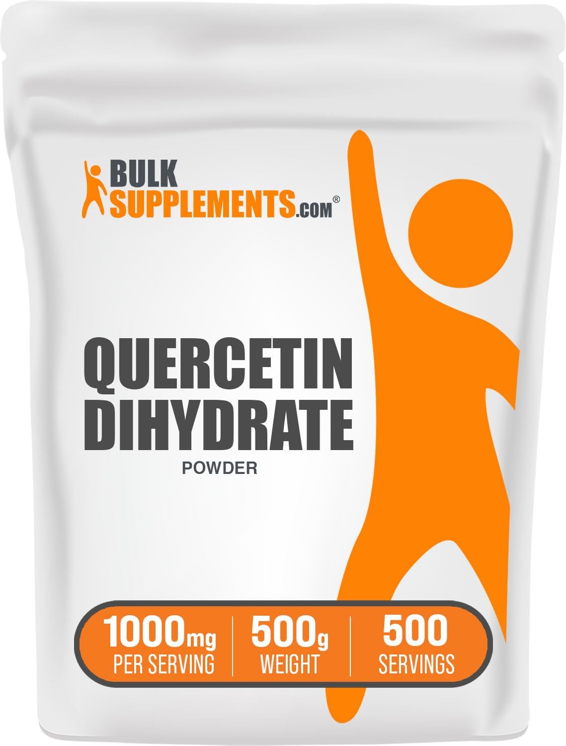 BULKSUPPLEMENTS.COM Quercetin Dihydrate Powder - Quercetin Supplements, Quercetin 1000mg, Quercetin Powder - Antioxidants Supplement, Gluten Free, 1000mg per Serving, 500g (1.1 lbs)