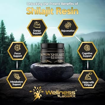 Buy Shilajit Resin With Fulvic Acid And Trace Minerals - Gold Grade Pure Himalayan Shilajit For Men - Chilajit From Gilgit Packed With 85+ Minerals, Metabolism And Immune Support - 60G On  Free Shipping On Qualified Orders