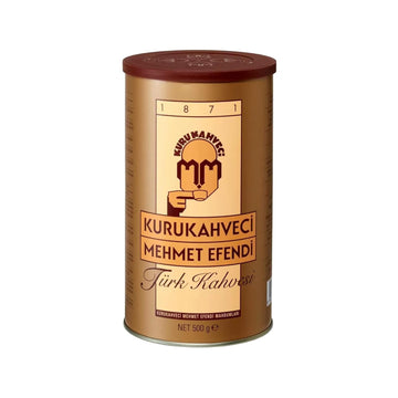 KURUKAHVECI MEHMET EFENDI Turkish Coffee, Arabica Beans, Roasted Ground,Rich Aroma, Fresh, Medium to Heavy-bodied, Original Taste Since 1871 (17.6 OZ / 500 Gr)