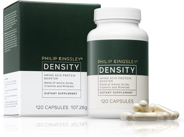 Philip Kingsley Density Amino Acid Protein Booster Hair Supplements Vitamins With Biotin, Dietary Supplement Supports Healthy Hair, 120 Tablets - Old Formula