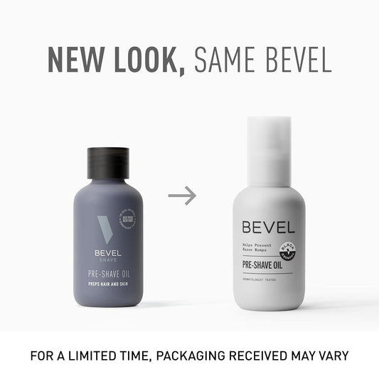Bevel Pre Shave Oil For Men With Castor Oil, Olive Oil And Tea Tree Oil, Helps Soften Hair And Protect Skin From Irritation And Razor Burn, 2 Fl Oz