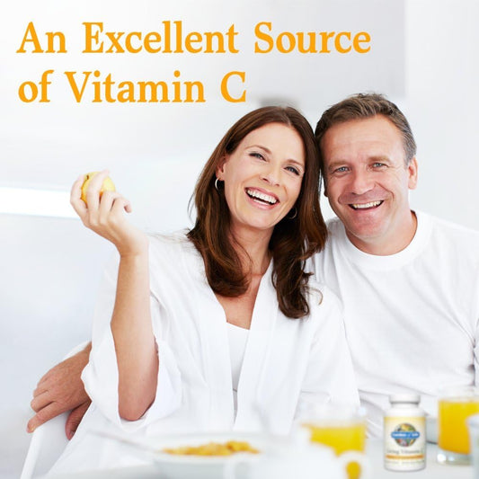 Garden Of Life Vitamin C For Adults With Antioxidants & Citrus Bioflavonoids - Now Certified Organic - Living Vitamin C, Non-Gmo Whole Food Vegetarian Nutritional Supplement, 60 Count (30 Day Supply)