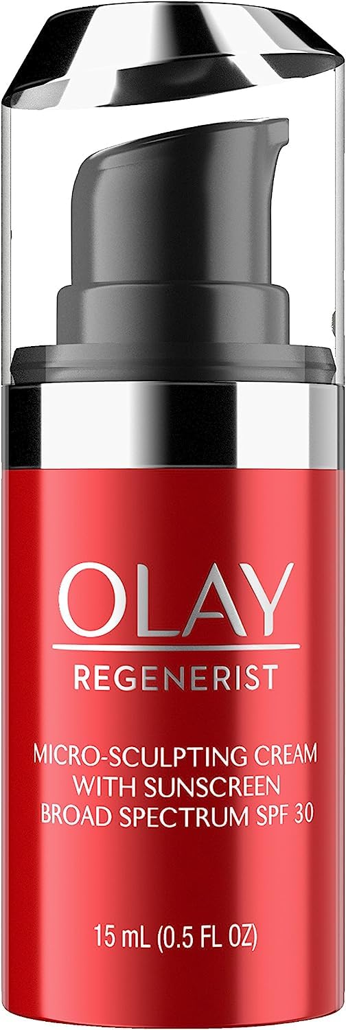 Olay Face Moisturizer Regenerist Micro-Sculpting Cream Face Moisturizer With Spf 30, Trial Size, 0.5 Ounce