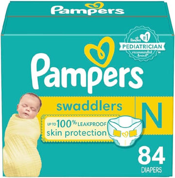Pampers Swaddlers Diapers Newborn - Size 0, 84 Count (Pack of 1), Ultra Soft Disposable Baby Diapers (newborn)