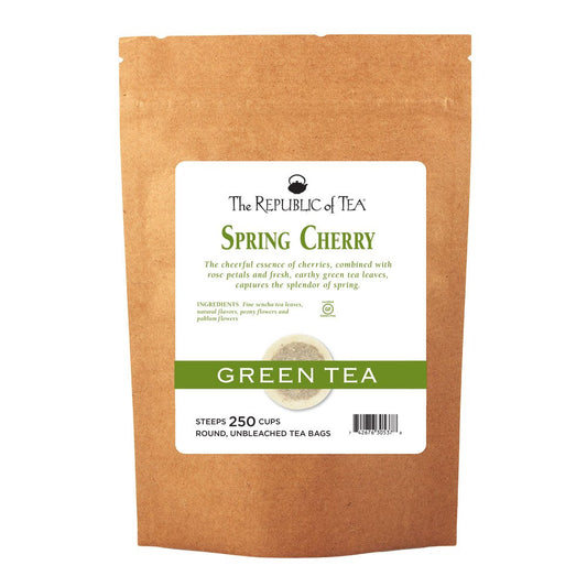 The Republic Of Tea Spring Cherry Green Tea, 250 Tea Bag Bulk
