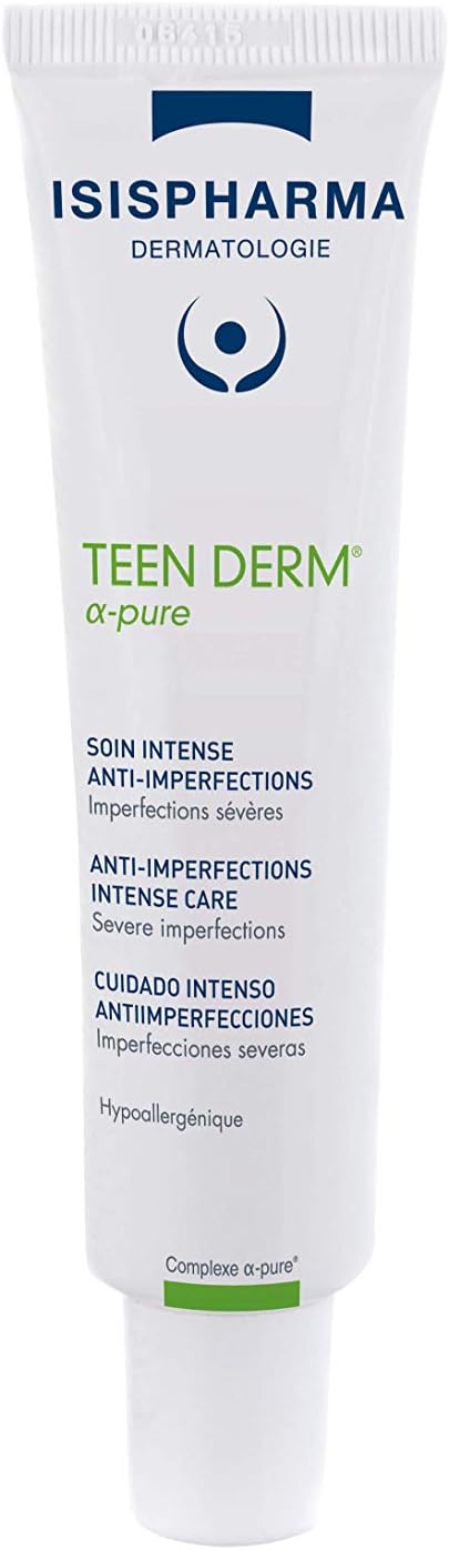 Isispharma Teen Derm -Pure - Serum For Face For Acne Treatment - Face Moisturizer With Salicylic Acid, Knotweed Extract, Avocado Oil - Glass Skin Effect - Combination To Oily Skin - Made In France