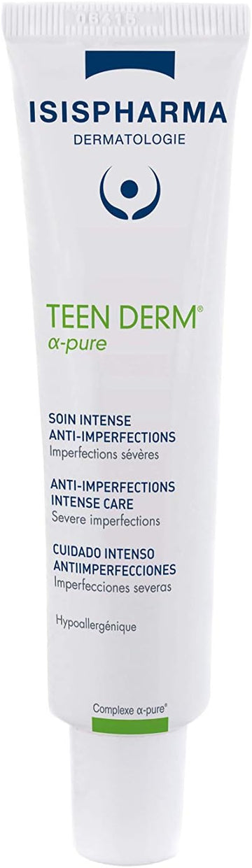 Isispharma Teen Derm -Pure - Serum For Face For Acne Treatment - Face Moisturizer With Salicylic Acid, Knotweed Extract, Avocado Oil - Glass Skin Effect - Combination To Oily Skin - Made In France