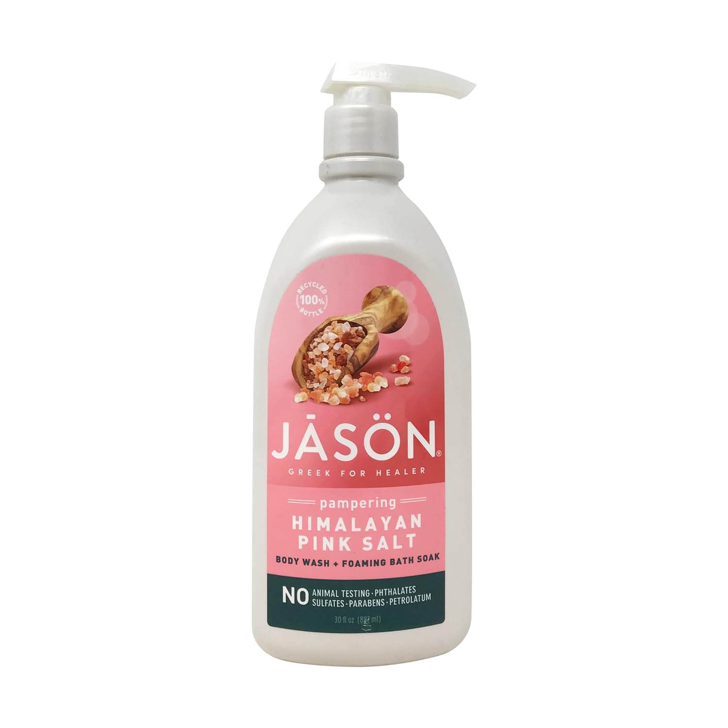 Jason Pampering Himalayan Pink Salt 2 in 1 Foaming Bath Soak & Body Wash 30 fl oz : Beauty & Personal Care