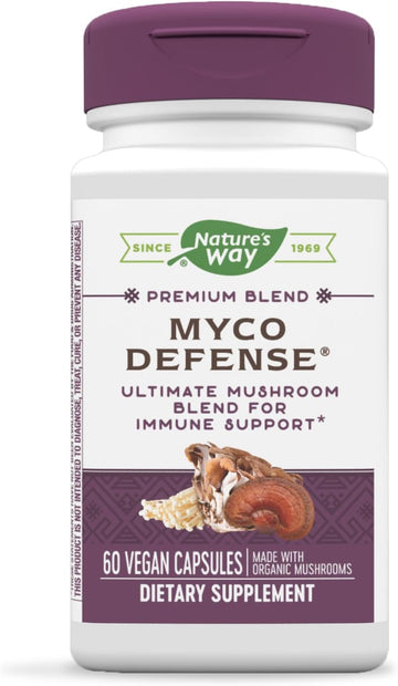 Nature's Way Myco Defense Premium Blend Mushroom Blend for Immune Support* Vegan 60 Capsules