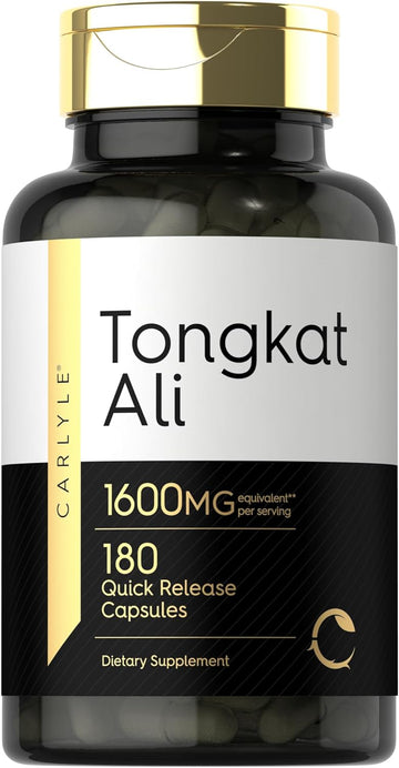 Carlyle Tongkat Ali | 180 Quick Release Capsules | 1,600Mg | Non-Gmo And Gluten Free Supplement