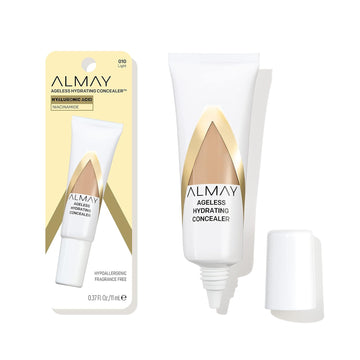 Almay Anti-Aging Concealer, Face Makeup With Hyaluronic Acid, Niacinamide, Vitamin C & E, Hypoallergenic-Fragrance Free, 030 Medium, 0.37 Fl Oz