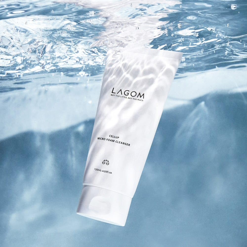 Lagom Cellup Micro Deep Cleansing Foam, A Hydrating Facial Cleanser With Aqualicia That Gently Removes Makeup, Impurities, Whipped-Cream-Like Micro-Bubble All Skin Types 4.05 Fl. Oz