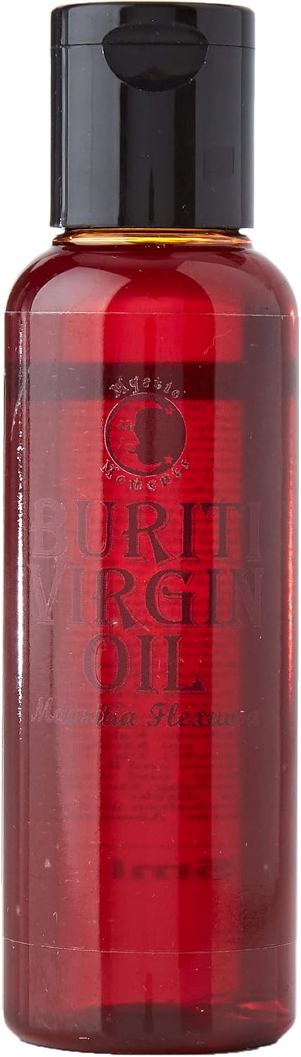 Mystic Moments | Buriti Virgin Carrier Oil 125ml - Pure & Natural Oil Perfect for Hair, Face, Nails, Aromatherapy, Massage and Oil Dilution Vegan GMO Free