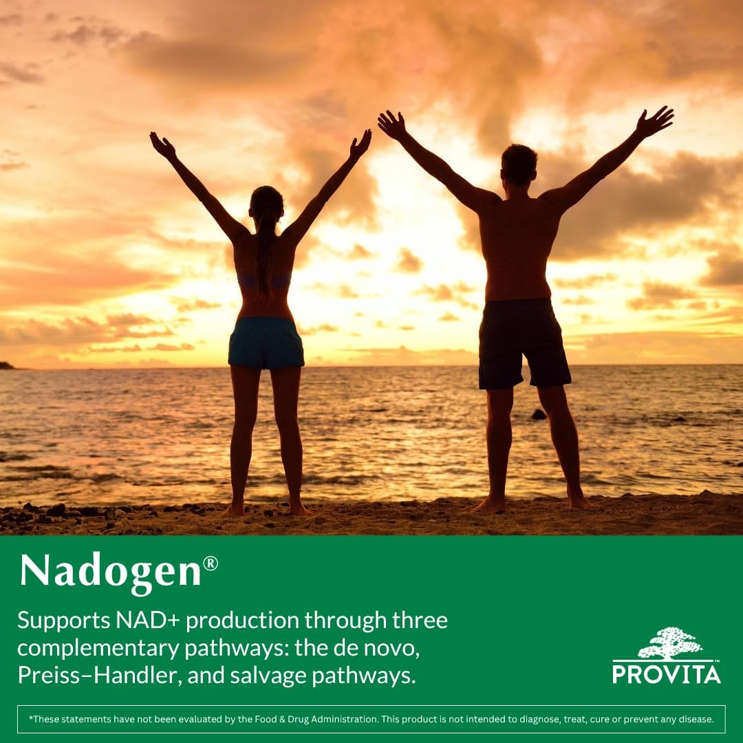 Provita Nadogen® - Boost Nad+ Levels, Support Cellular Energy Metabolism & Combat Aging (60 Capsules) : Health & Household