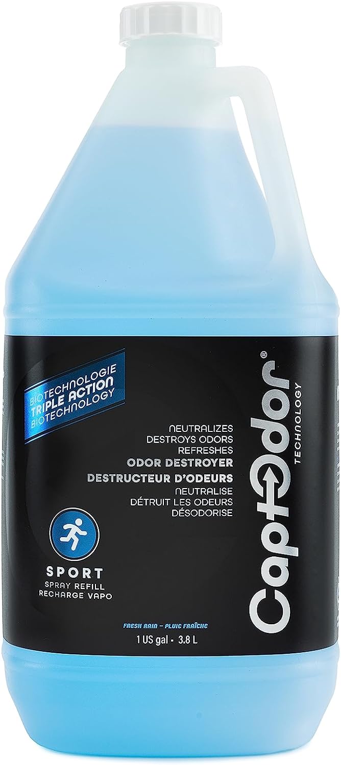 Sports Odor Destroyer Spray (1 x Gallon / 3.8L), Sports Gear Odor Eliminator & Deodorizer Spray - Neutralizer & Refresher Spray For Protective Equipment, Sportswear & Outdoor Gear