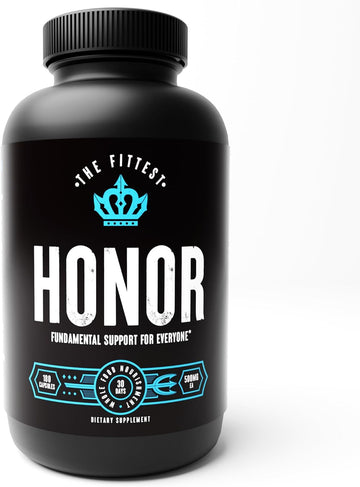 The Fittest Honor Supplement - Supports Energy, Collagen Production And Joint & Bone Health - Grass Fed Liver & Bone Marrow - 180 Capsules