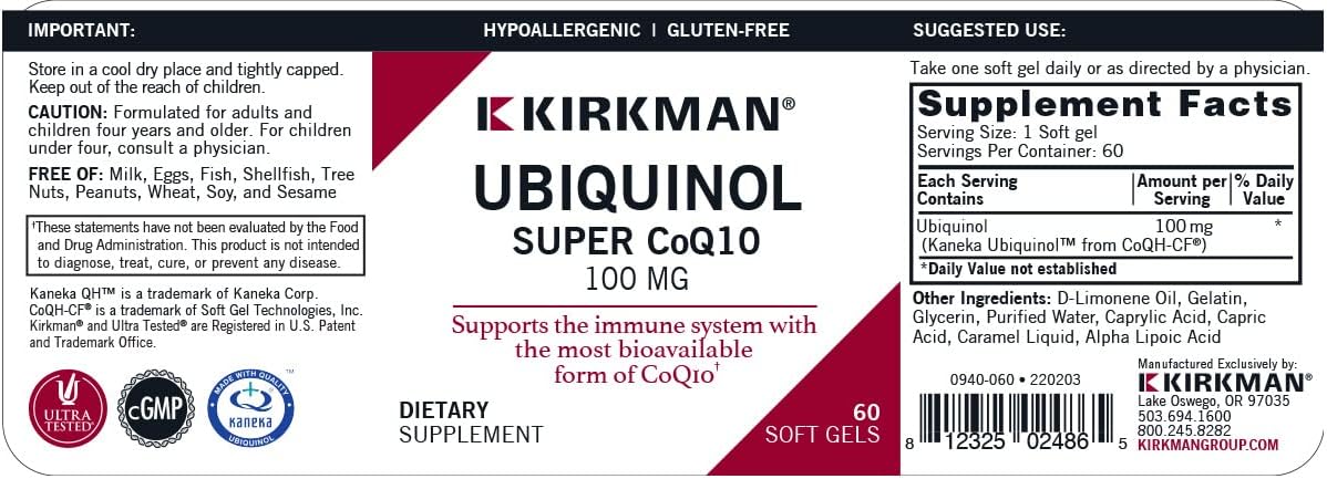 Ubiquinol 100 mg Super CoQ10 : Health & Household