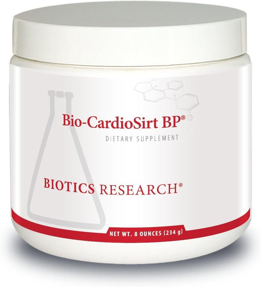 Biotics Research Bio Cardiosirt Bp Patented Easy To Mix Powder, Formulated With The Assistance Of Mark Houston, Md, Unique Combination Of 7 Key Nutrients, 8 Ounces