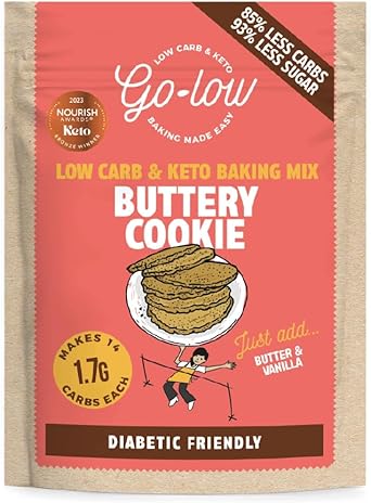 Go-Low Keto Brownie Mix 0.8G Carbs, Sugar-Free & Diabetic-Friendly. Made With Raw Cacao & Almond Flour – Gluten-Free, Vegan & Paleo. No Additives, Just Wholefood Ingredients – Easy-Bake Fudgy Brownies