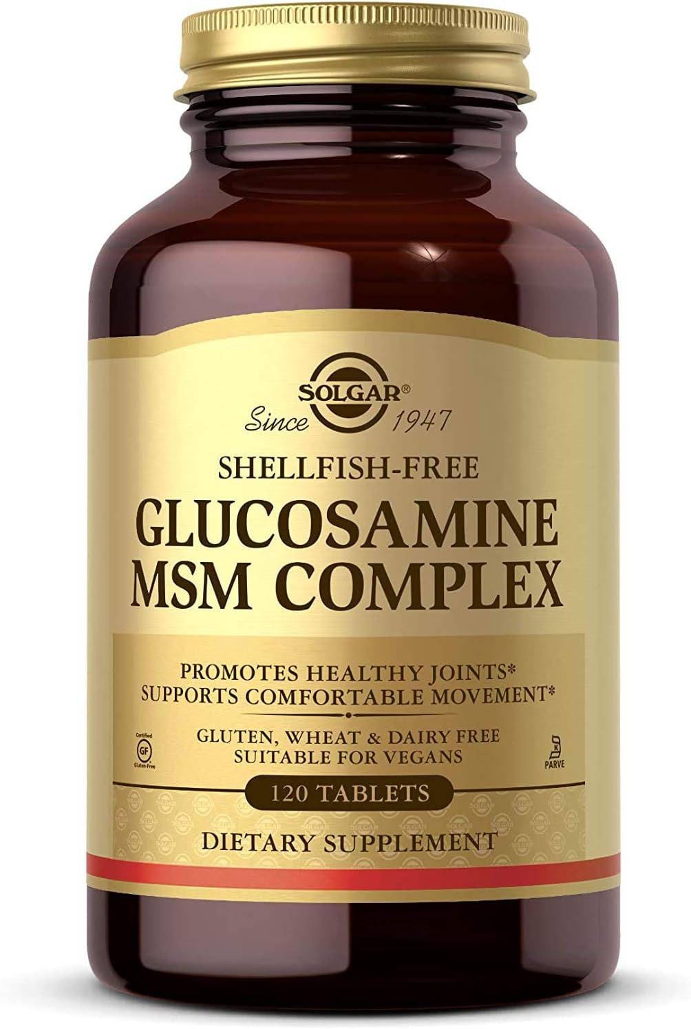 Solgar Glucosamine Msm Complex, 120 Tablets - Promotes Healthy Joints - Supports Range Of Motion & Flexibility - Supports Collagen - Shellfish-Free - Gluten Free, Dairy Free, Kosher - 40 Servings