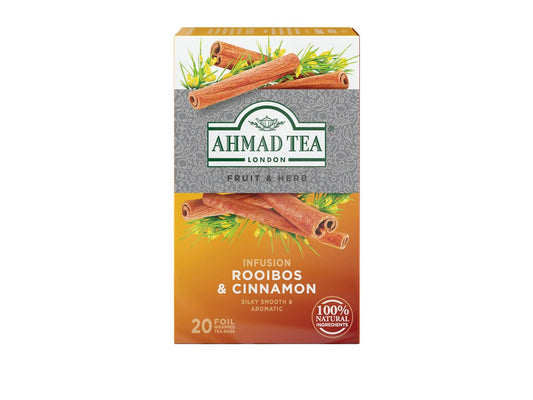 Ahmad Tea Tea Infusion, Rooibos & Cinnamon, 30G, 20 Count