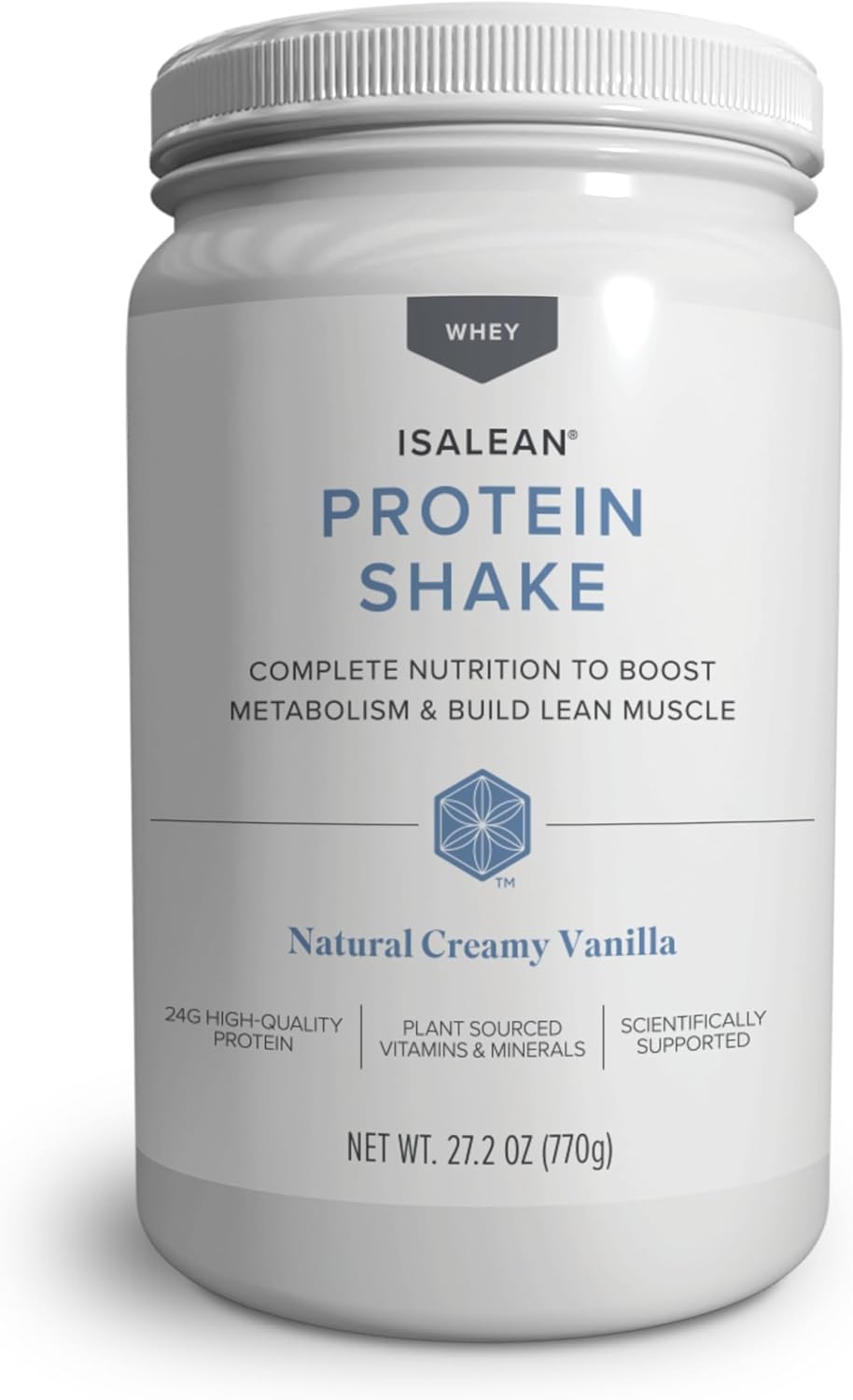 Isagenix Isalean Shake - Complete Superfood Meal Replacement Drink Mix For Maintaining Healthy Weight And Lean Muscle Growth – (Kosher) Natural Creamy Vanilla - 14 Servings