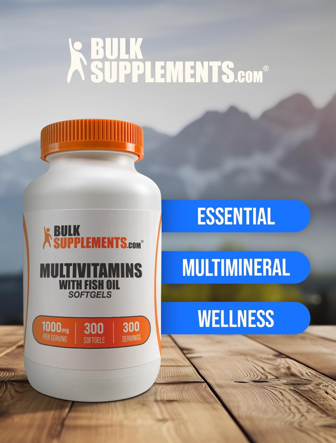 BulkSupplements.com Multivitamin Softgels - Daily Multivitamin, Multimineral Supplement, Multivitamin for Adults wit Fish Oil - Gluten Free, 1 Softgel per Serving, 300 Count (Pack of 1) : Health & Household