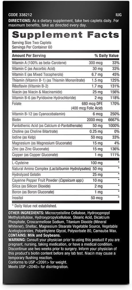 Gnc Men'S Ultra Nourish Hair Supplement For Men | Supports Strong, Healthy Hair | 120 Caplets