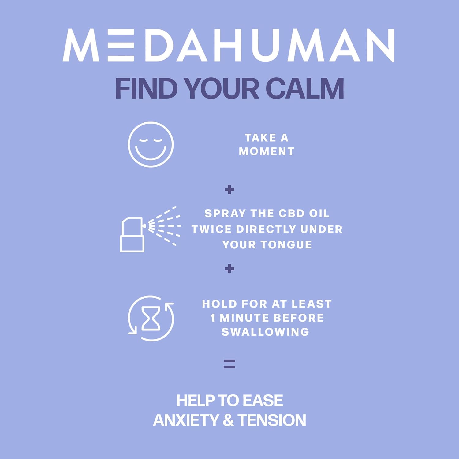 MEDAHUMAN RELAX CBD Spray, MCT Oil, Blueberry Flavour, Relaxing Drops 30ml : Amazon.co.uk: Grocery