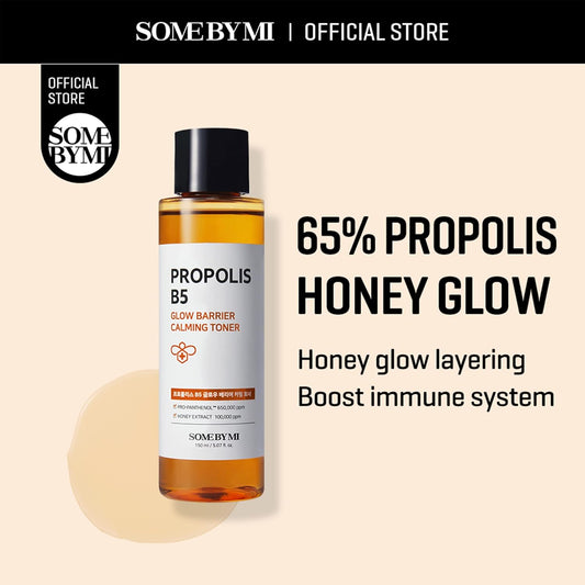 Some By Mi Propolis B5 Glow Barrier Calming Toner - 5.07Oz, 150Ml - Made From Propolis And Panthenol For Glass Skin - Skin Brightening And Calming Effect - Pore And Sebum Care - Korean Skin Care