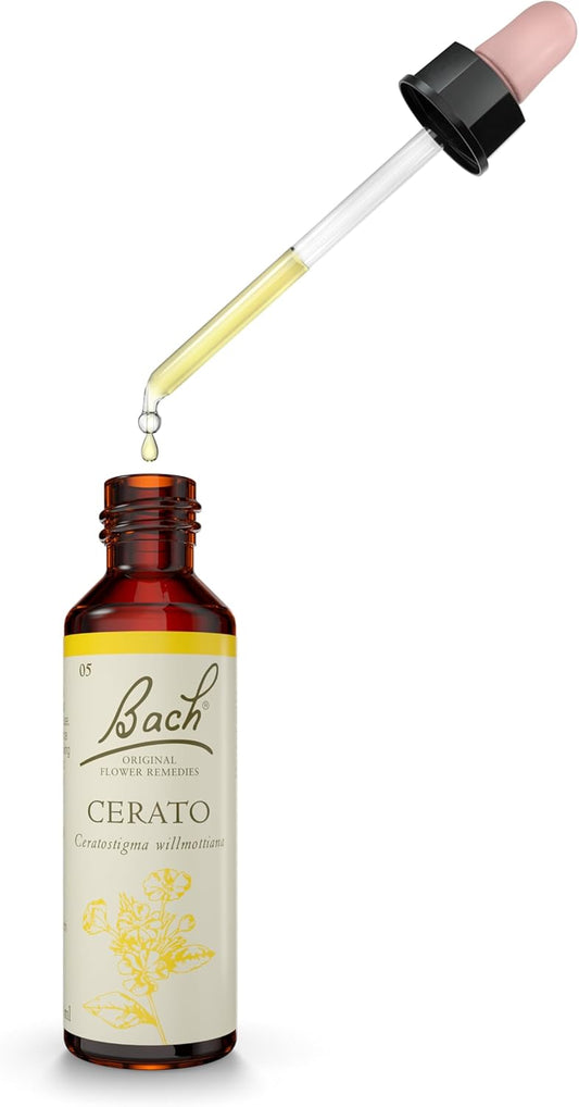 Bach Original Flower Remedies (Cerato) Know Your Own Mind, Trust Intuition, Emotional Wellness, Natural Flower Essence, 20Ml