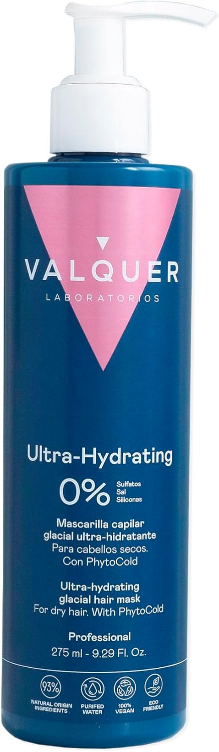 Valquer Ultra-Hydrating Hair Mask Formula Zero. Revitalizes, Nourishes, Repairs, And Conditions Dry Hair With Soy Extract, Panthenol, Vitamin E, And Phytokeratin. Vegan. 275 Ml