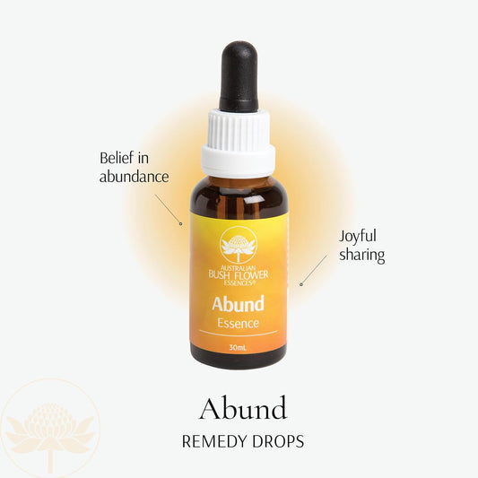 Abund Essence Drops (30Ml) | Embrace And Manifest Abundance | Australian Bush Flower Essences Blend | Ethical & Vegan