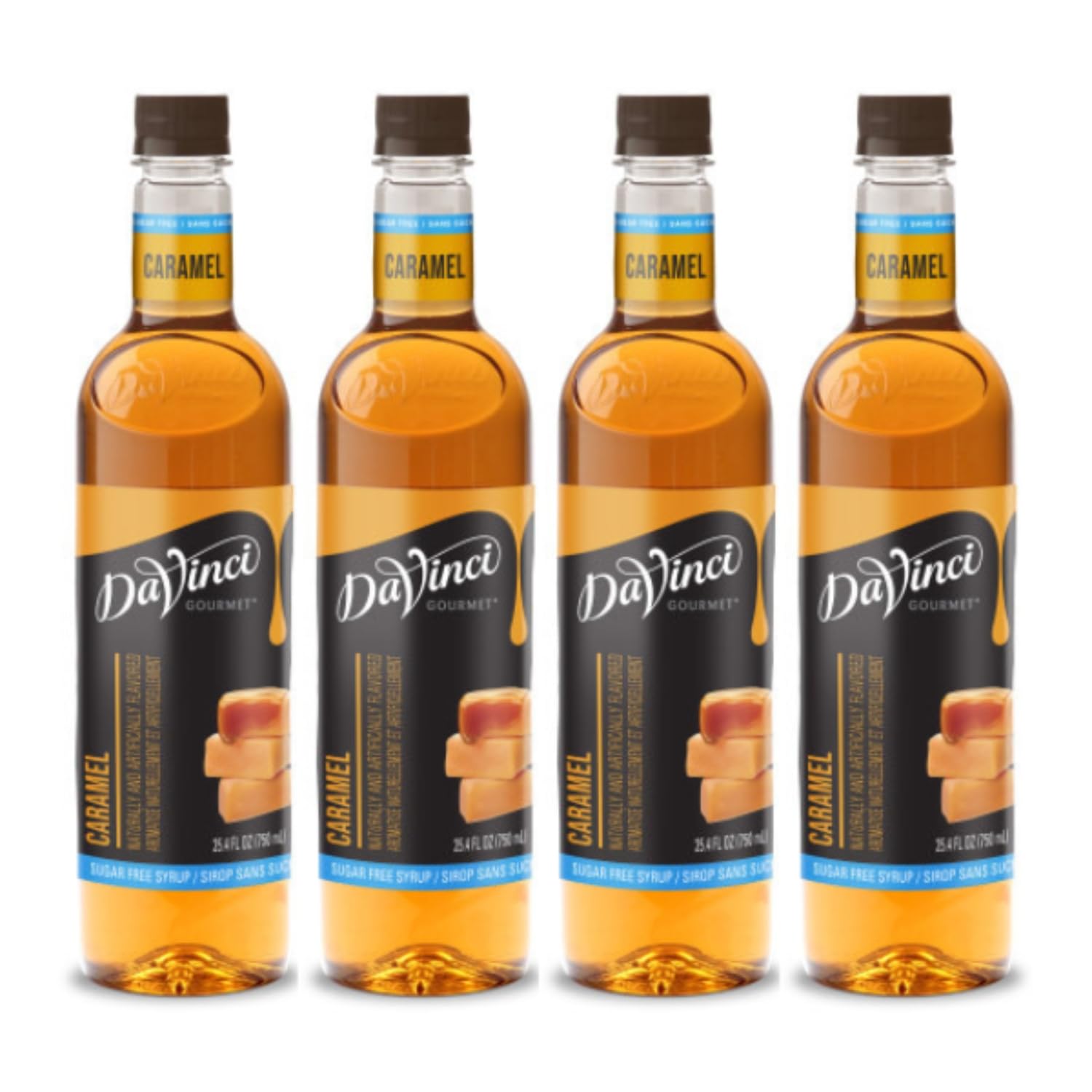Davinci Gourmet Sugar-Free Caramel Syrup, 25.4 Fluid Ounce (Pack Of 4)
