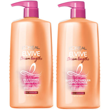 L'Oreal Paris Elvive Dream Lengths Shampoo And Conditioner Kit, Paraben Free, 1 Kit