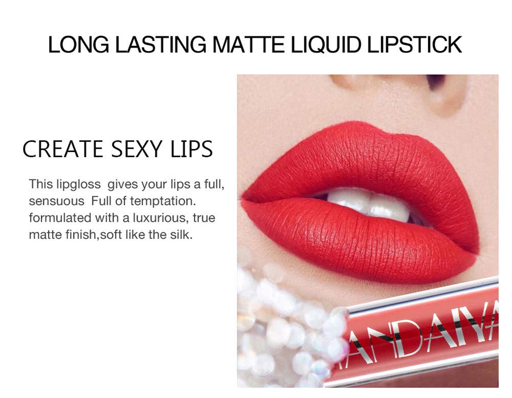6 Colors Lip Tint Stain Set, Korean Velvet Watery Lip Stain Mini Liquid Lipstick, Moisturizing Natural Long Lasting Non-Stick Cup Waterproof Multi-Use Lip And Cheek Tint, Vivid Color Makeup (Set B)