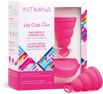 Intimina Lily Cup One - Collapsible Disposable Menstrual Cups for Beginners, Small Menstrual Cup, Period Cup for Teens