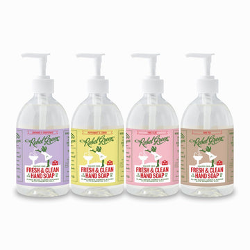 Rebel Green Liquid Hand Soap - Moisturizing Natural Bathroom & Kitchen Liquid Soap - Gentle Household Hand Wash With Fresh Peppermint & Lemon Scent - (1 Gallon Refill Bottle)