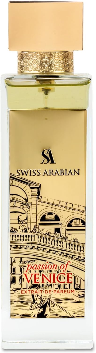 Swiss Arabian Passion Of Venice - Arabian Perfume For Women And Cologne For Men - Woody Musk Fragrance - Long Lasting Perfume For Men - 3.4 Oz