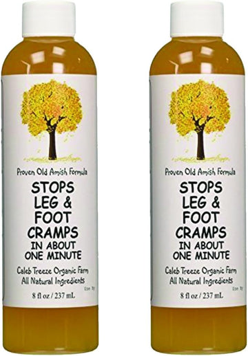 Caleb Treeze Organic Farms Stops Leg & Foot Cramps 8 oz (2 Pack) (2 Items)