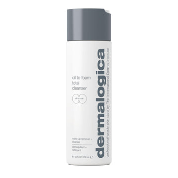 Dermalogica Oil To Foam Total Cleanser For Face - Removes Make-Up, Sunscreen, And Debris While Cleansing Skin In One Step For Ultra-Clean, Healthy-Looking Skin, 8.4 Fl Oz