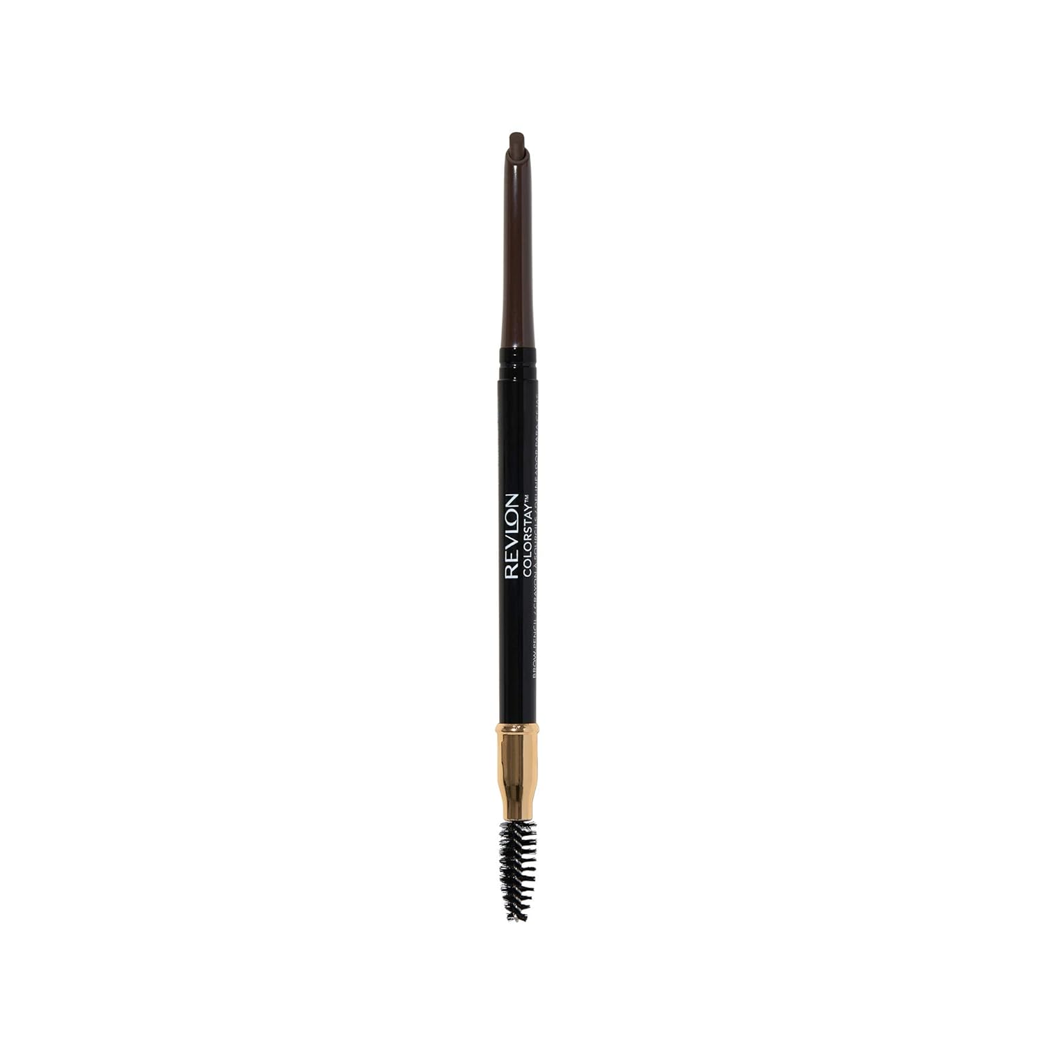 Revlon Colorstay Eyebrow Pencil With Spoolie Brush, Waterproof, Longwearing, Angled Tip Applicator For Perfect Brows, 220 Dark Brown, 0.021 Oz