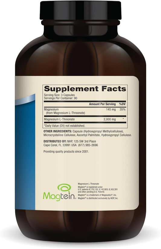 Dr. Mercola Magnesium Advanced, 2-Pack (90 Capsules Each), Dietary Supplement, Magnesium L-Threonate, Non-Gmo
