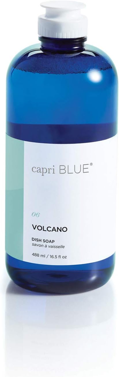 Capri Blue Volcano Dish Soap Liquid for Dish Washing - Scented Dish Soap Refills - Vegan & Cruelty Free Dishwashing Liquid Soap - Non-toxic Cleaning Supplies (16.5 fl oz)