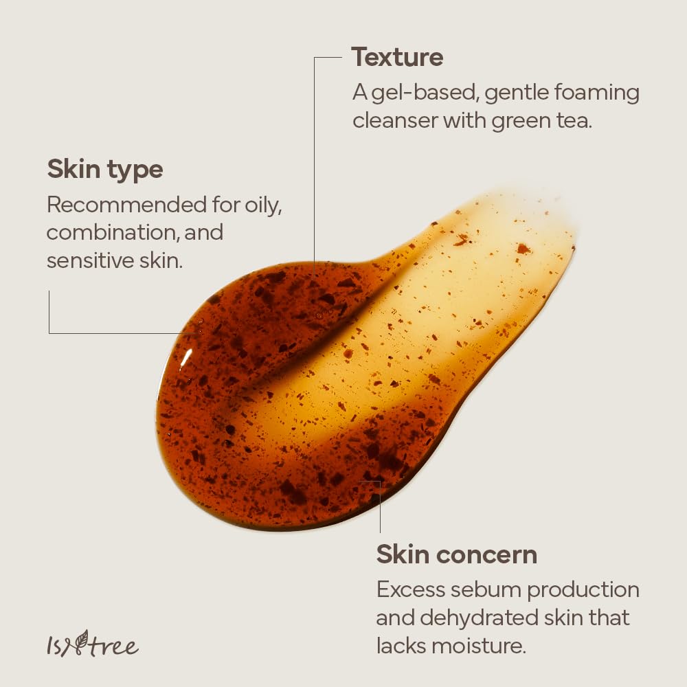 IsNtree Green Tea Fresh Cleanser 120ml 4.05 fl.oz | Green tea extract from Jeju | Contains grind green tea | Mild gel cleanser : Beauty & Personal Care