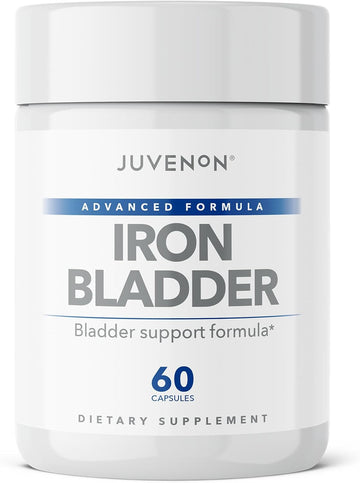 Juvenon Iron Bladder - Herbal Supplement For Healthy Bladder Function - Incontinence Support With Pumpkin Seed Extract, Soy Germ Extract, Saw Palmetto