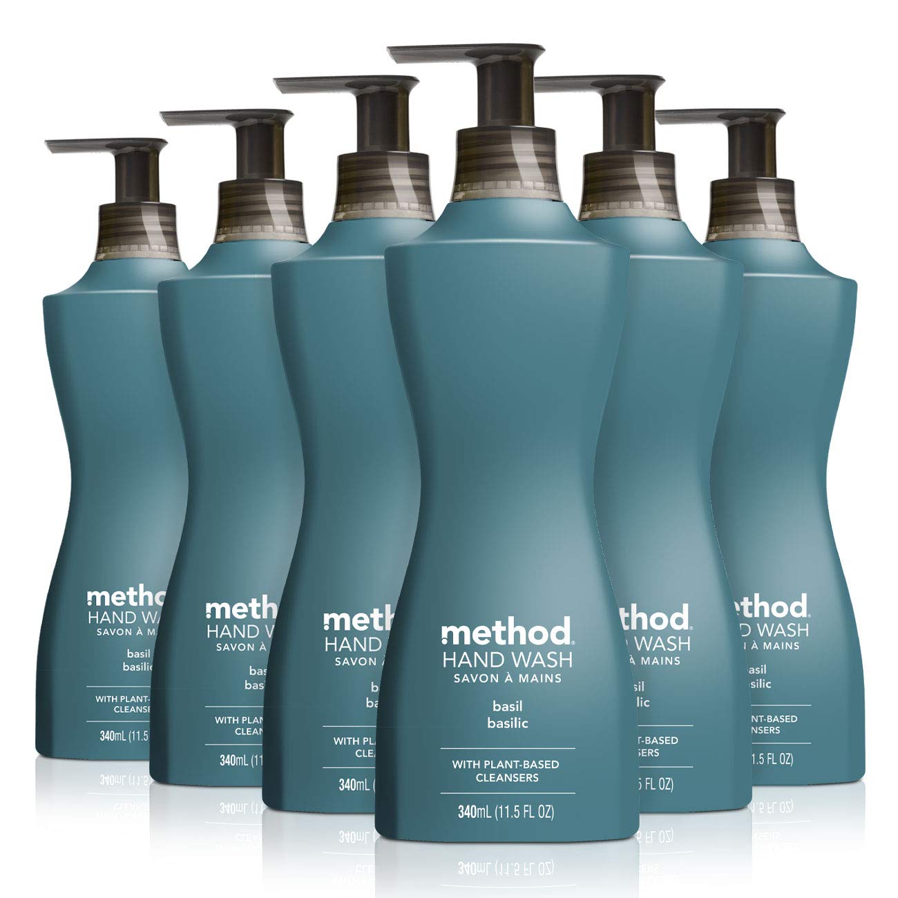 Method Gel Hand Wash, Basil, Biodegradable Formula, 12 fl oz (Pack of 6)