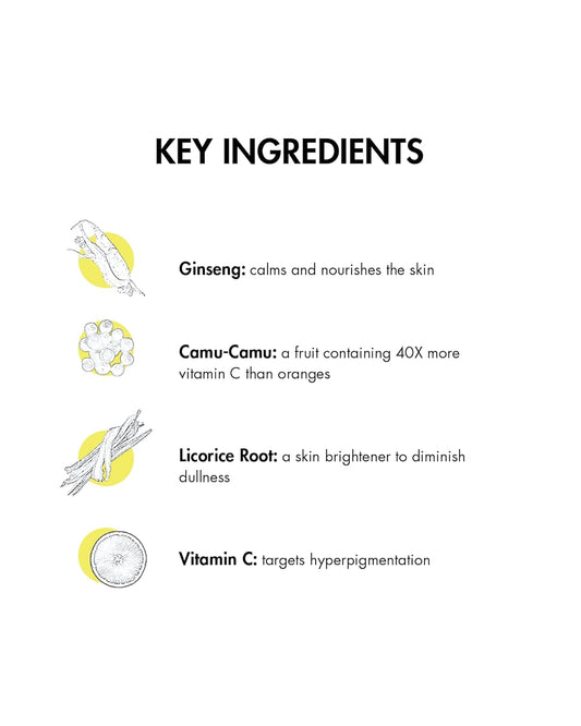 C'S The Day Face Serum, Brightening & Discoloration Facial Skin Care, With 12% Pure Vitamin C, 1 Fl. Oz